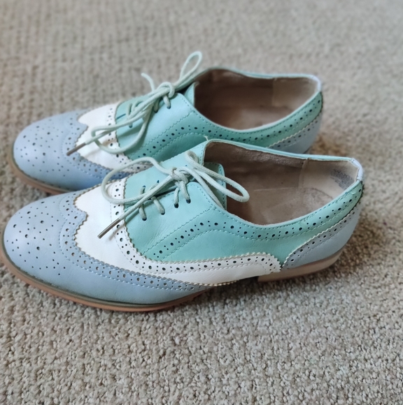 Wanted Babe Blue Saddle Shoes Size 7.5 - Picture 11 of 11